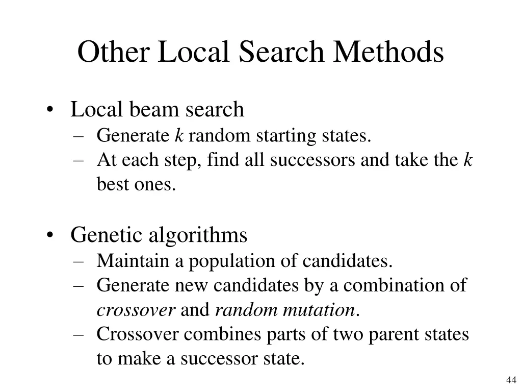 other local search methods