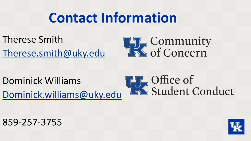 contact information