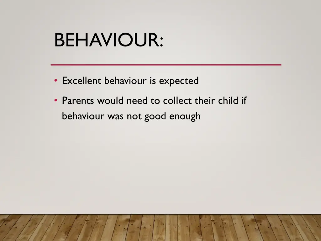 behaviour