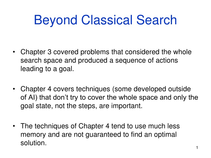 beyond classical search