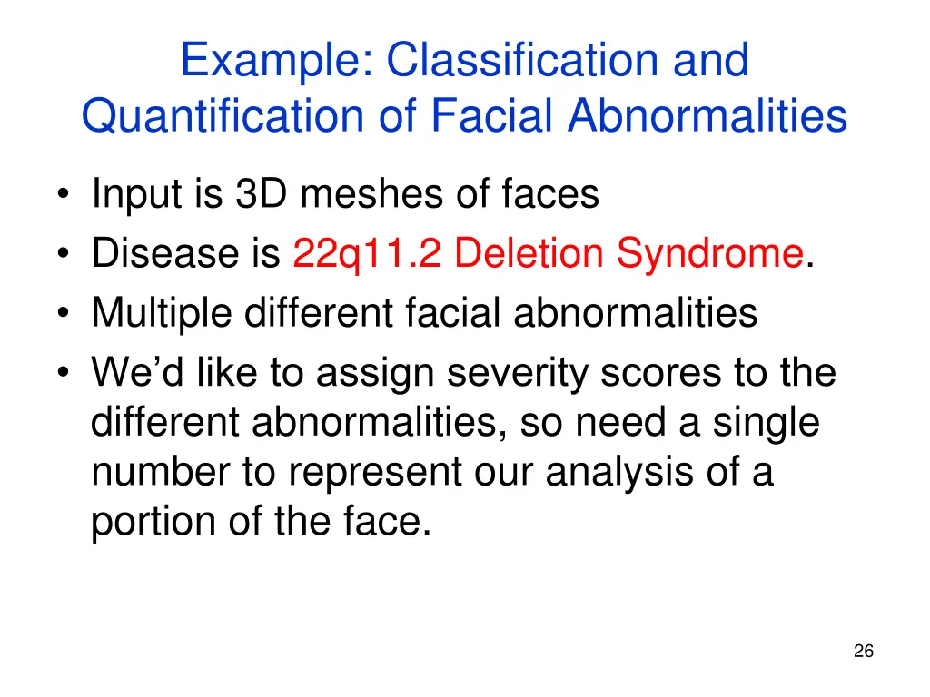 example classification and quantification