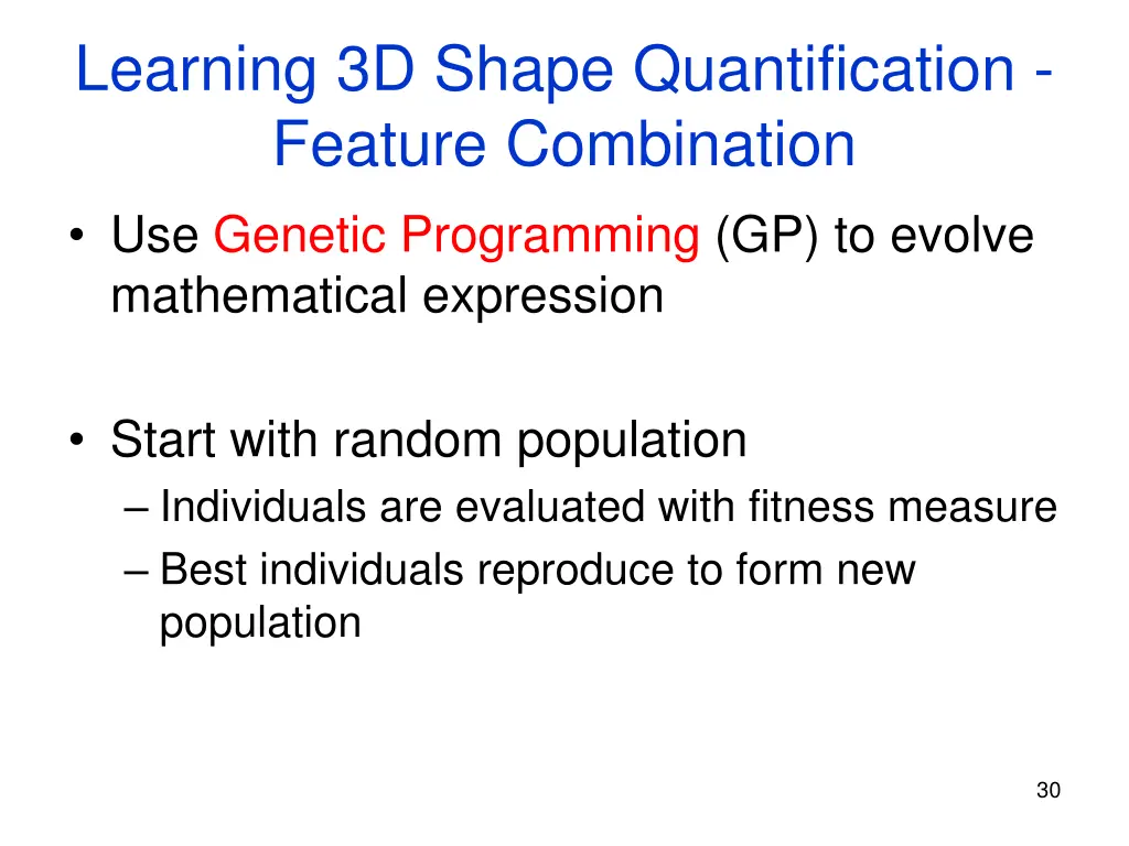 learning 3d shape quantification feature 1