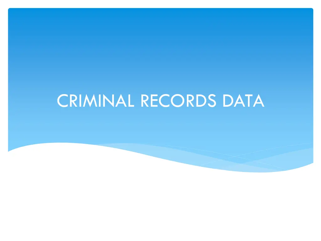 criminal records data