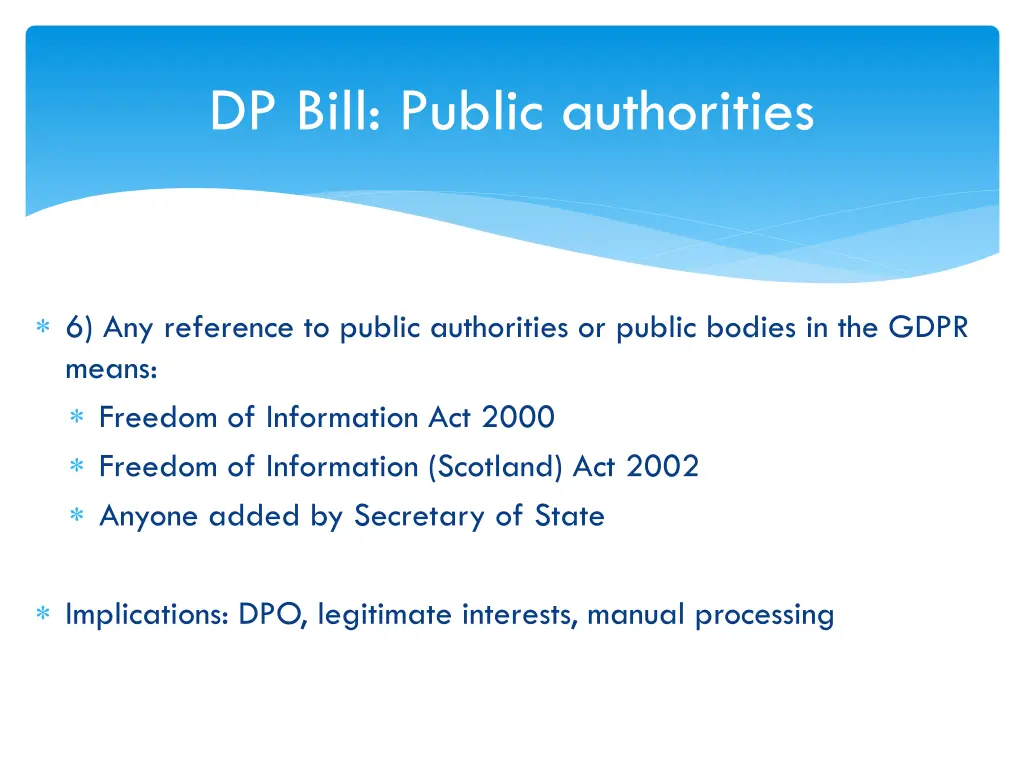 dp bill public authorities