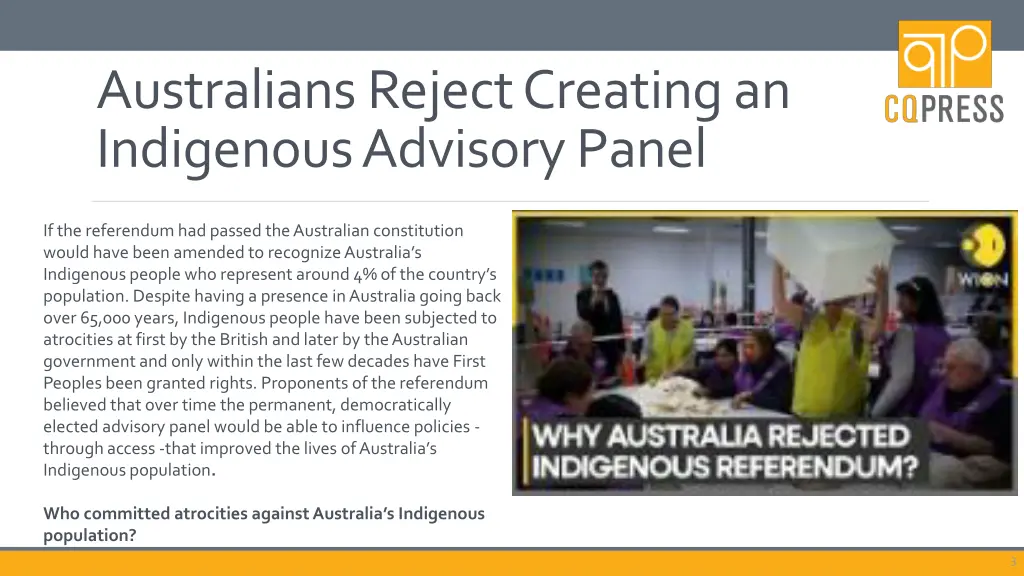 australians reject creating an indigenous 1