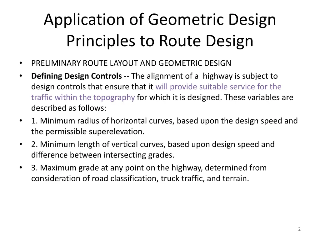 application of geometric design principles