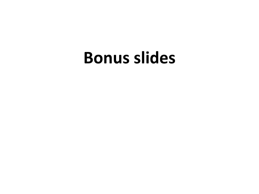 bonus slides