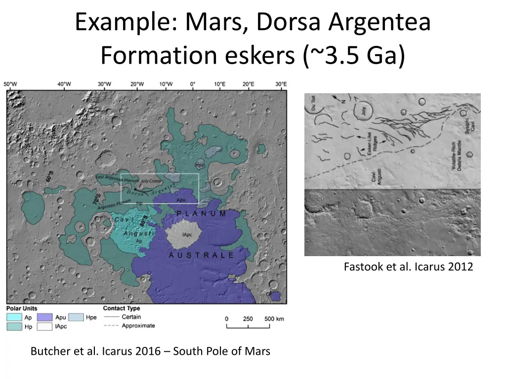 example mars dorsa argentea formation eskers