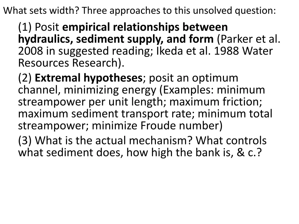 what sets width three approaches to this unsolved