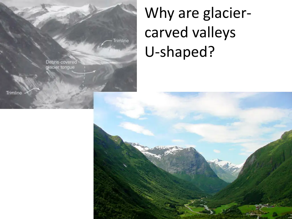 why are glacier carved valleys u shaped