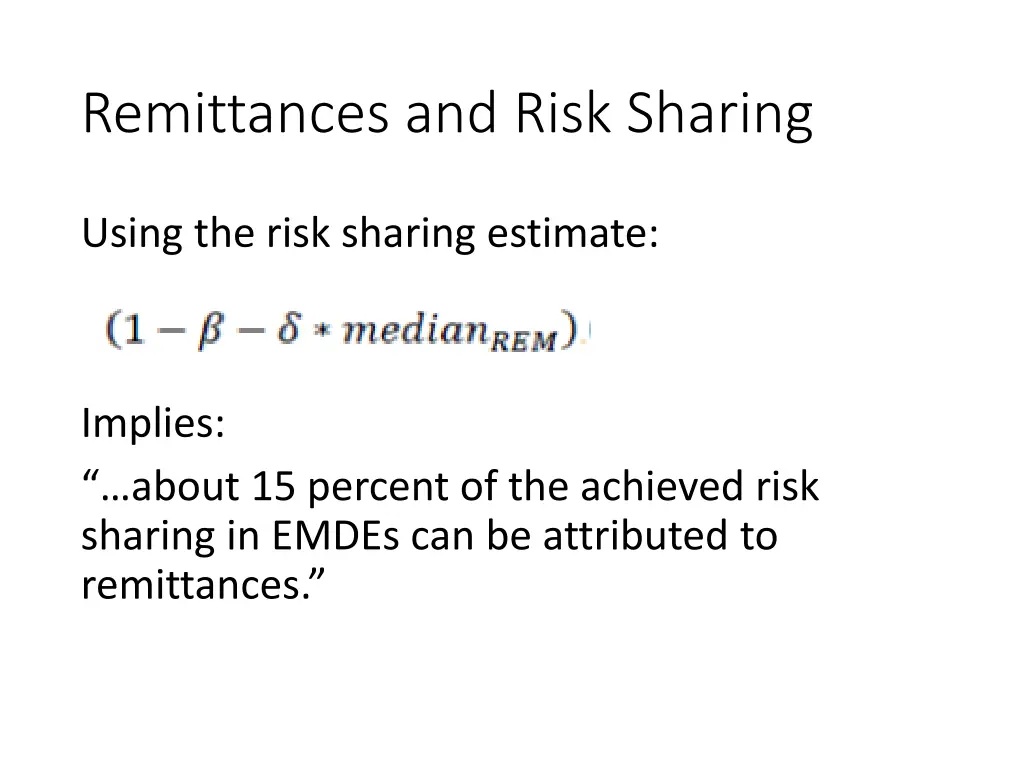 remittances and risk sharing