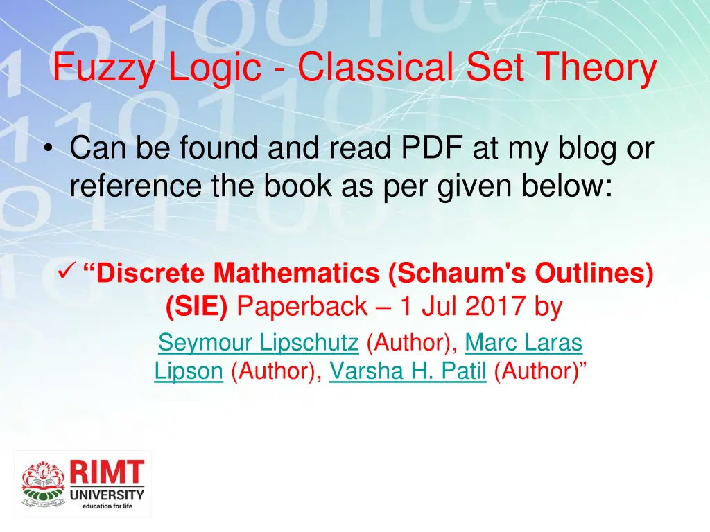 fuzzy logic classical set theory