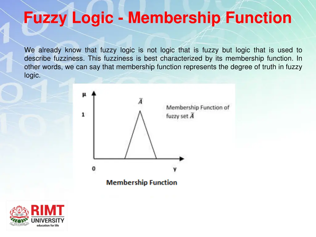 fuzzy logic membership function