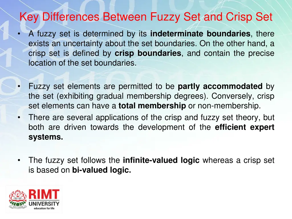 key differences between fuzzy set and crisp set