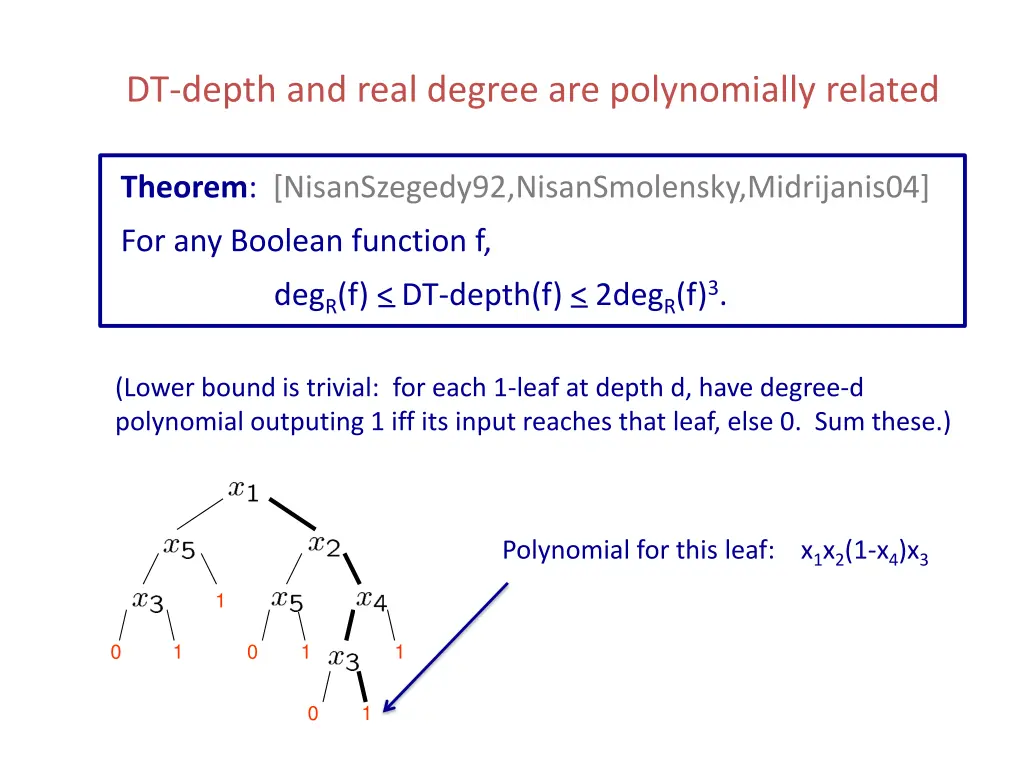 dt depth and real degree are polynomially related