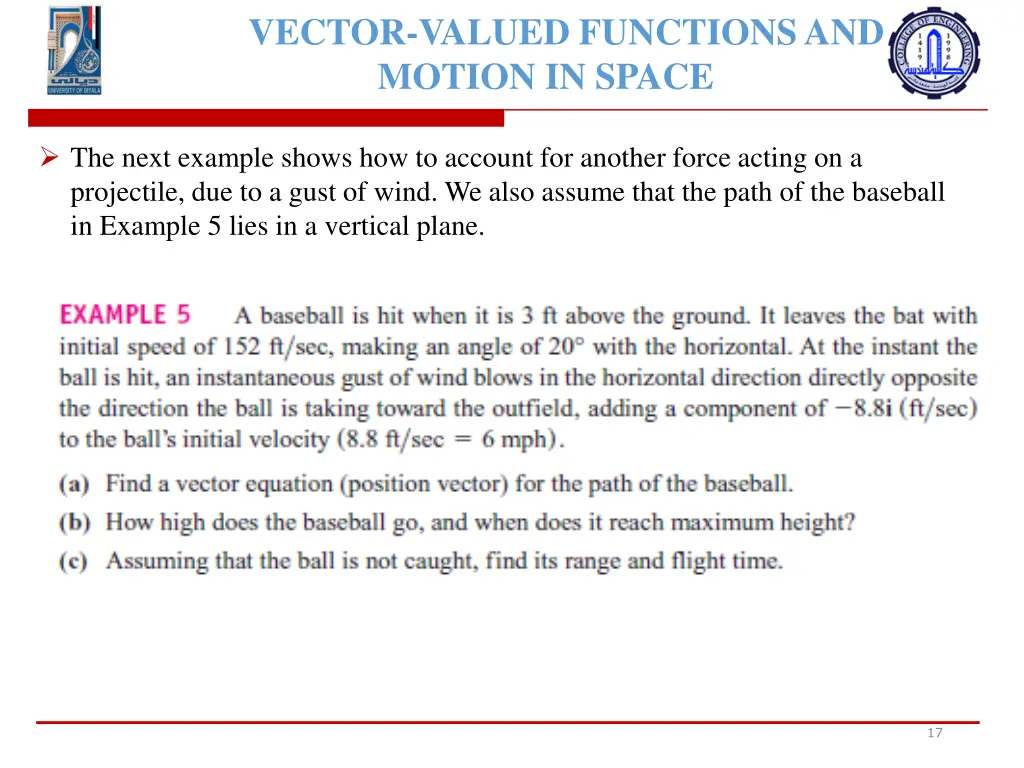 vector valued functions and motion in space 13