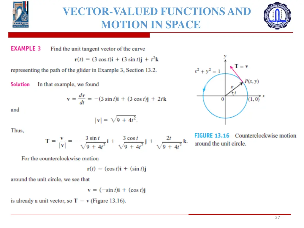 vector valued functions and motion in space 23