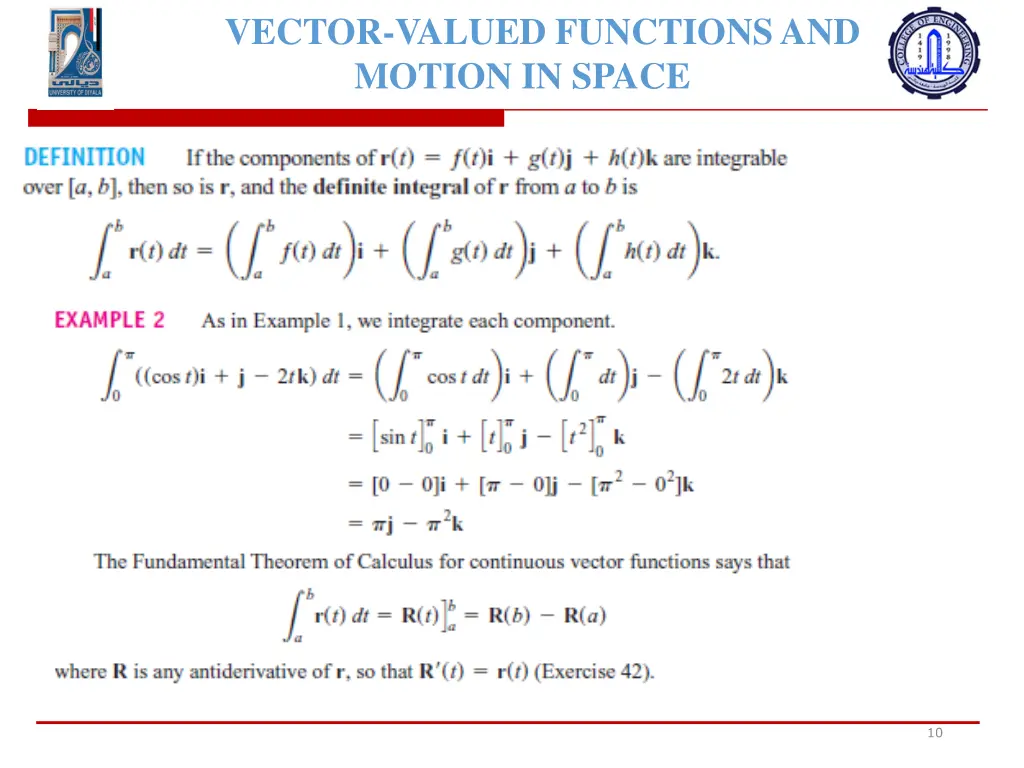 vector valued functions and motion in space 7