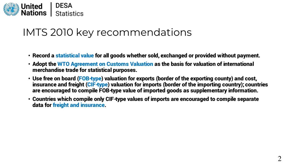 imts 2010 key recommendations