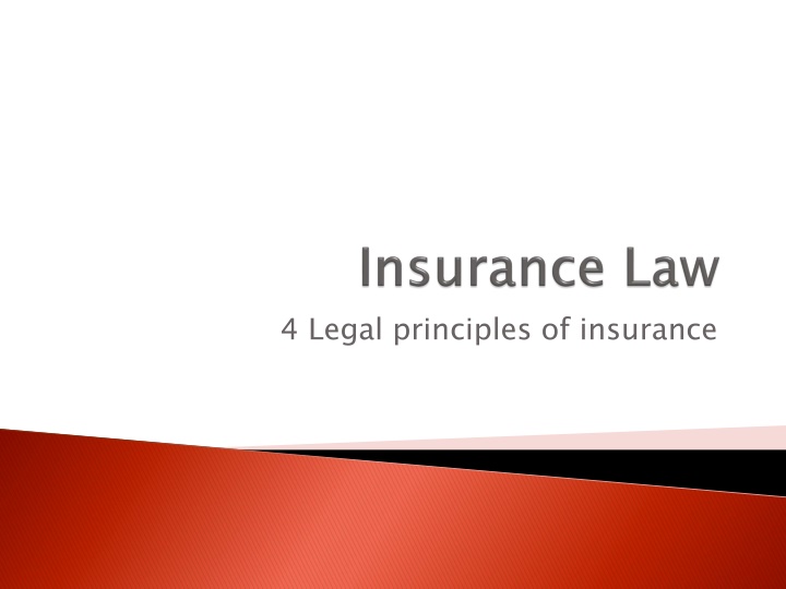 4 legal principles of insurance