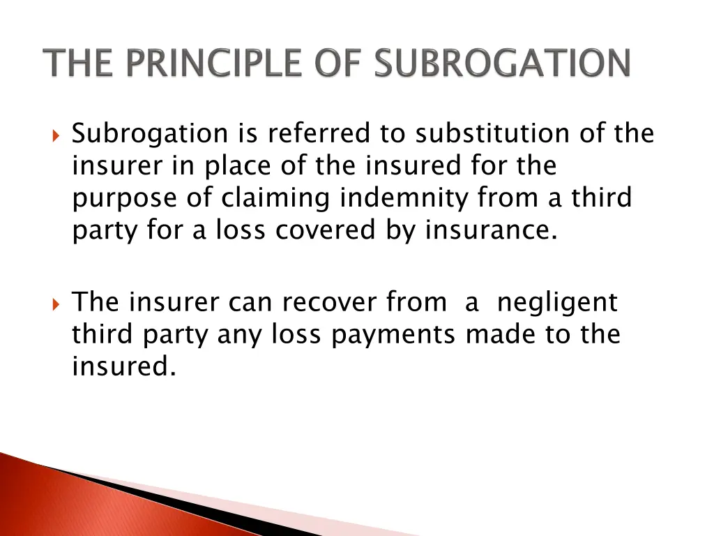 subrogation is referred to substitution