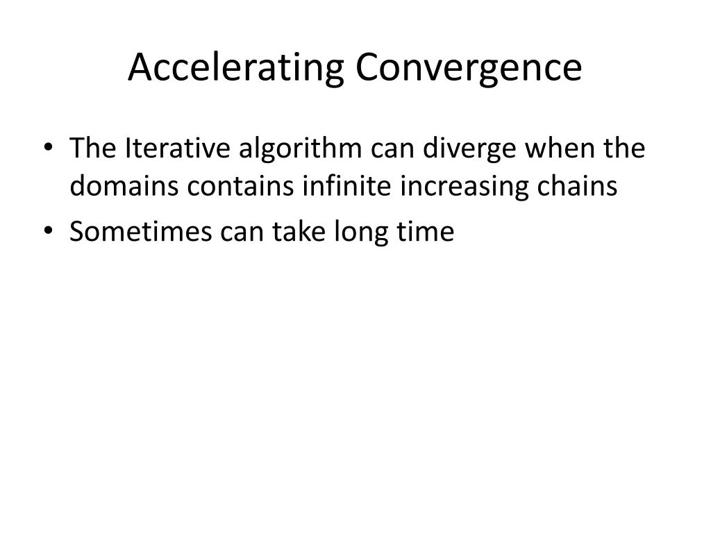 accelerating convergence