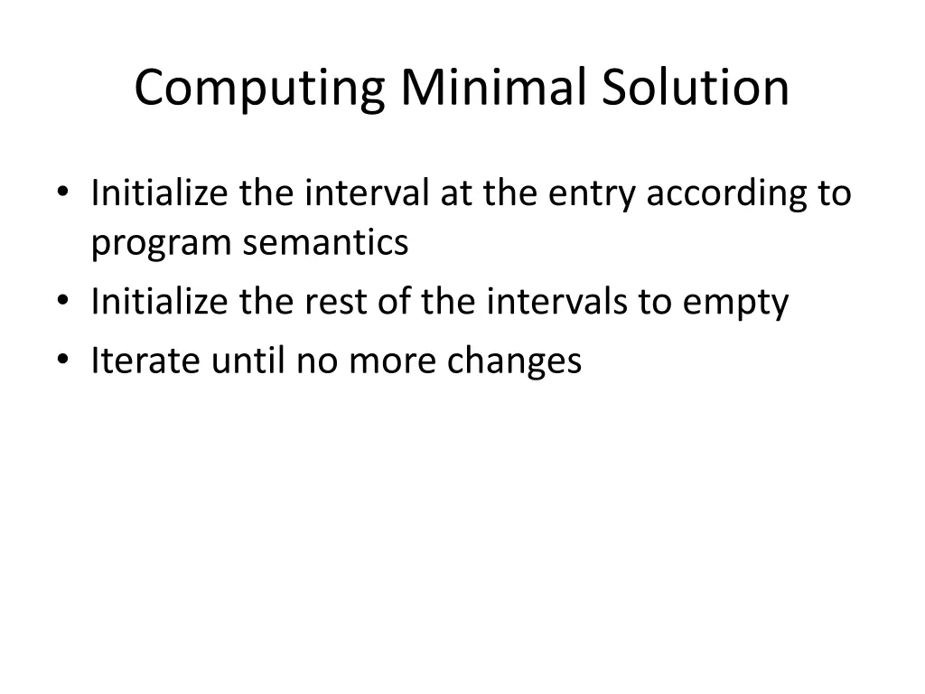 computing minimal solution