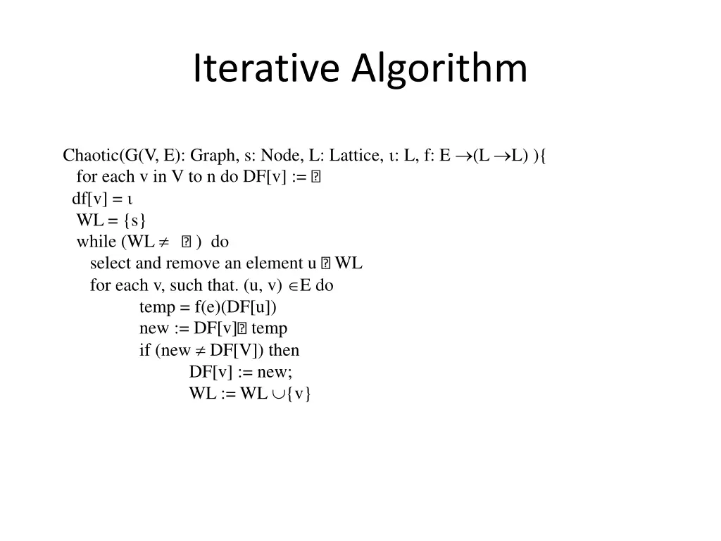 iterative algorithm