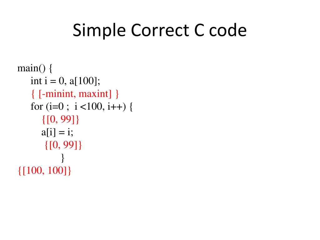 simple correct c code 2