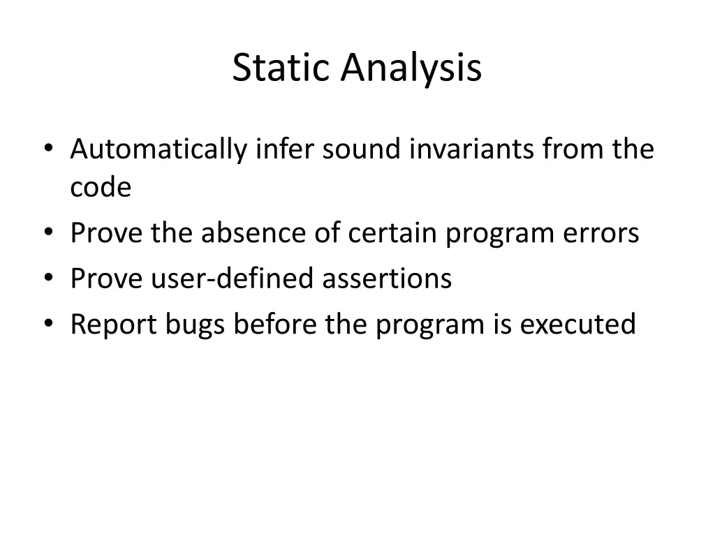 static analysis