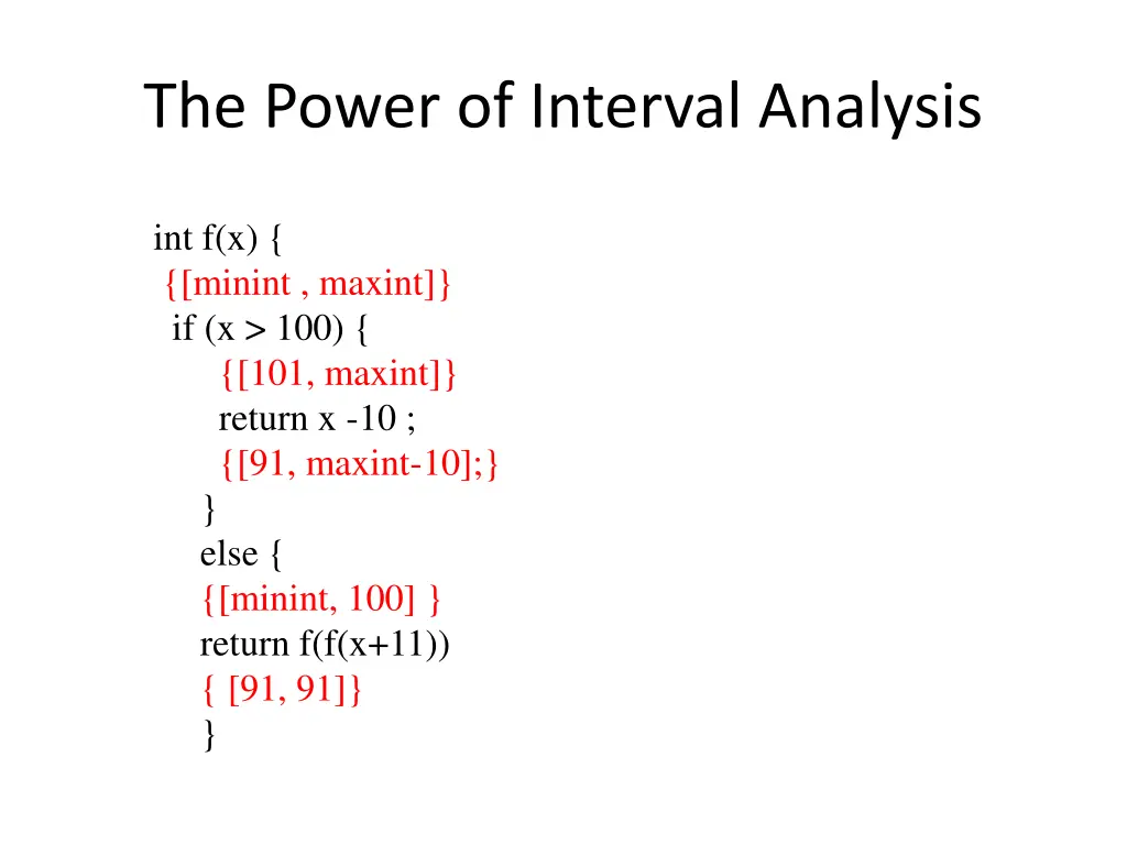 the power of interval analysis