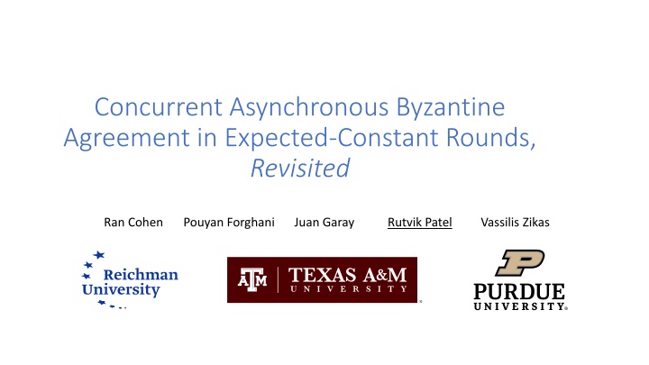 concurrent asynchronous byzantine agreement