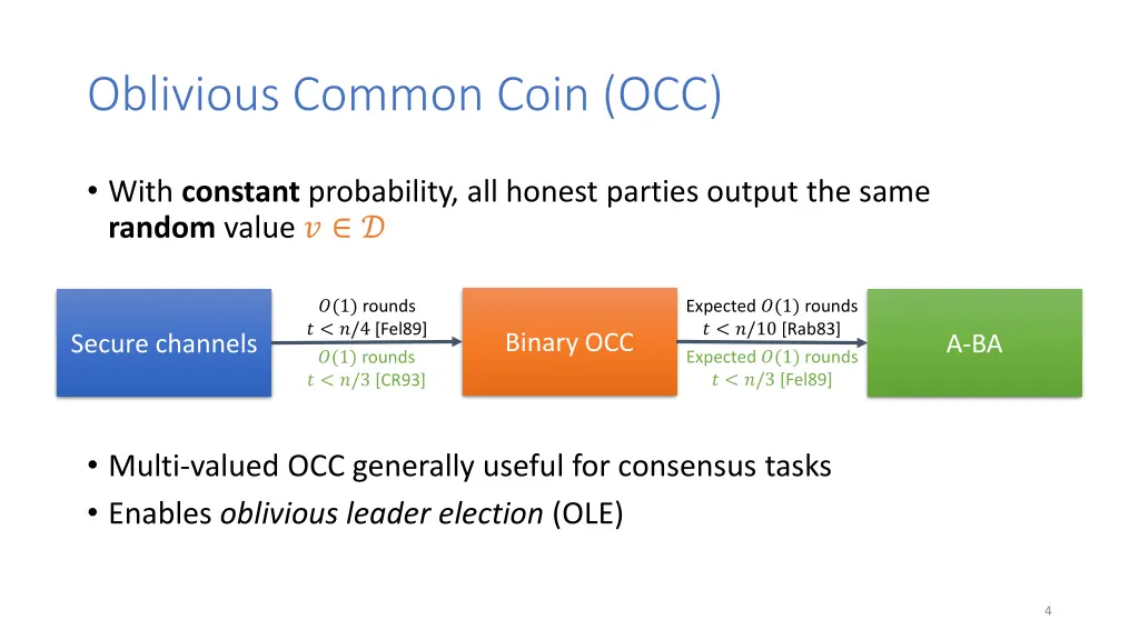 oblivious common coin occ