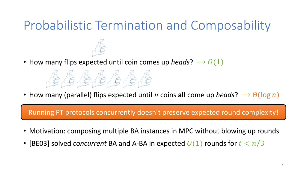 probabilistic termination and composability