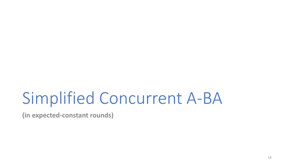 simplified concurrent a ba in expected constant