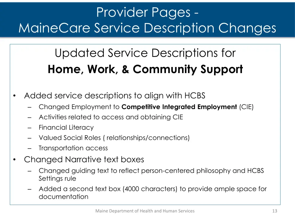 provider pages