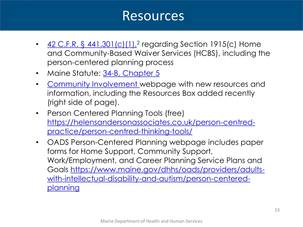 resources