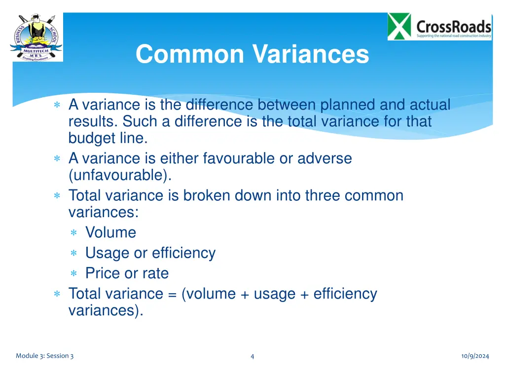 common variances