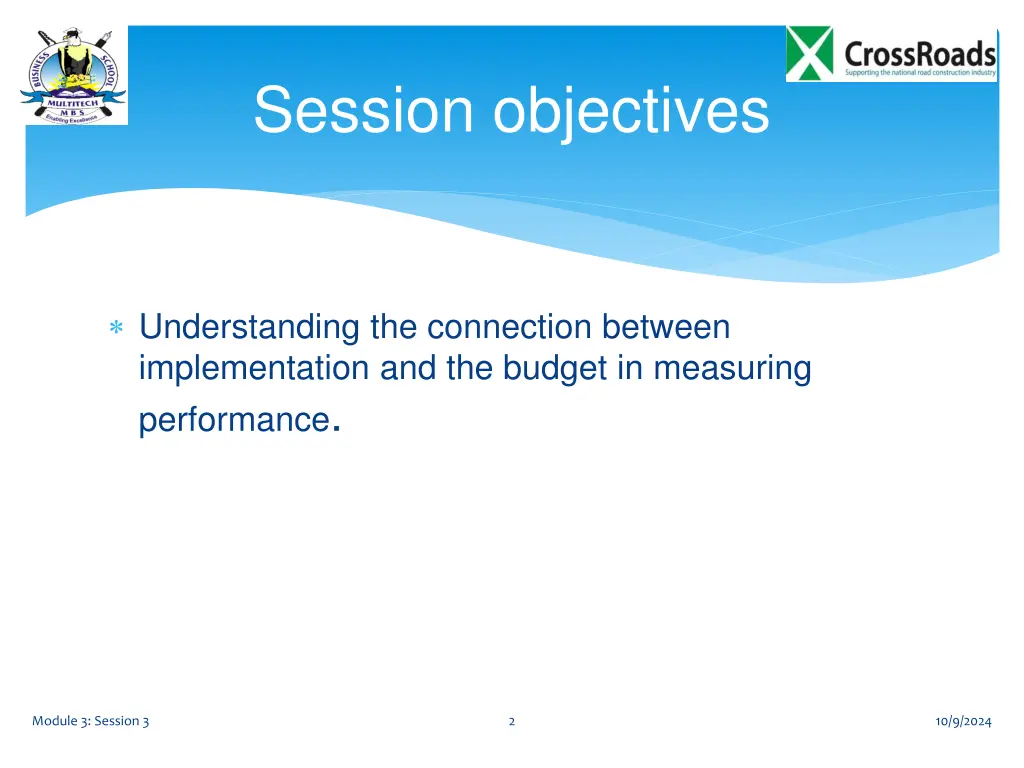 session objectives