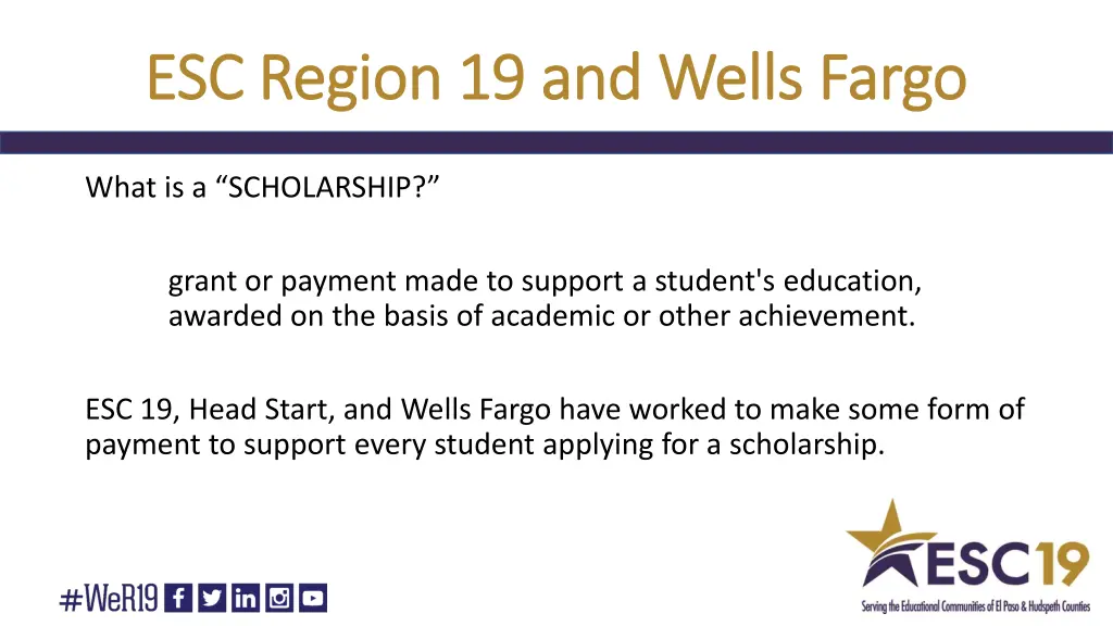 esc region 19 and wells fargo esc region 1