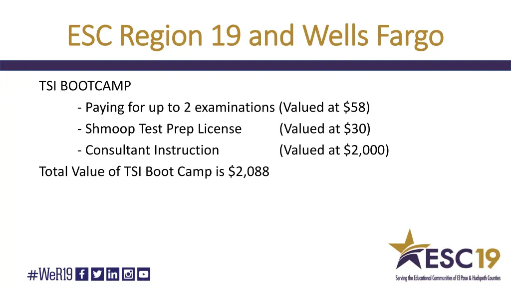 esc region 19 and wells fargo esc region 6