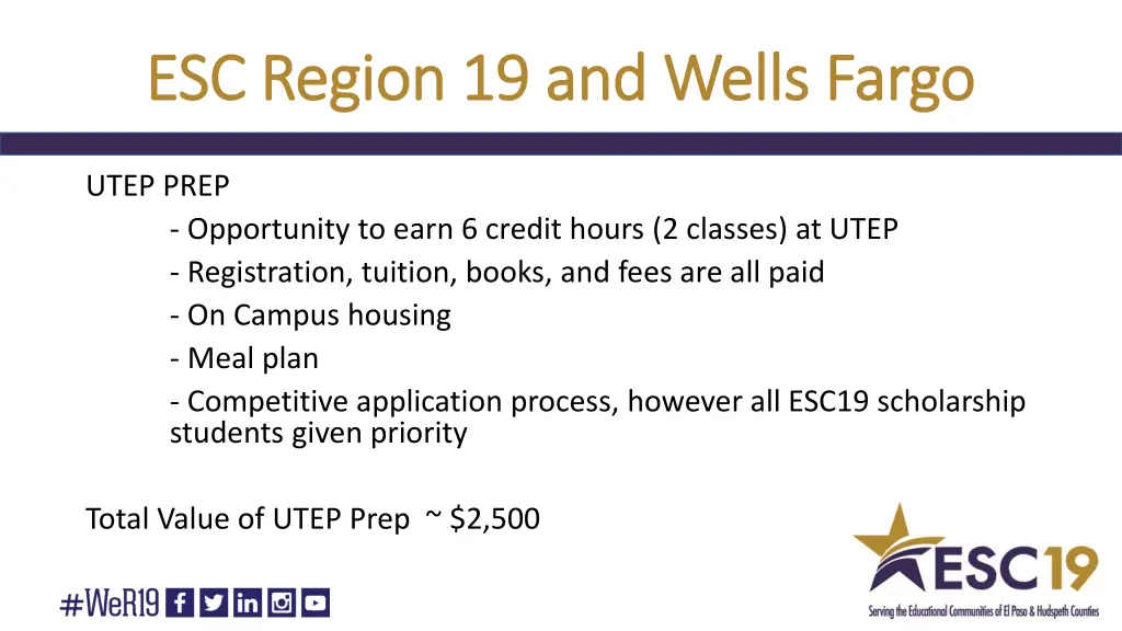 esc region 19 and wells fargo esc region 7