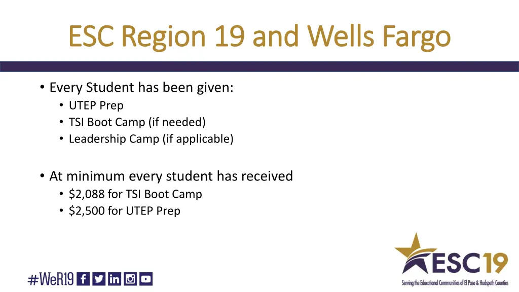 esc region 19 and wells fargo esc region 8