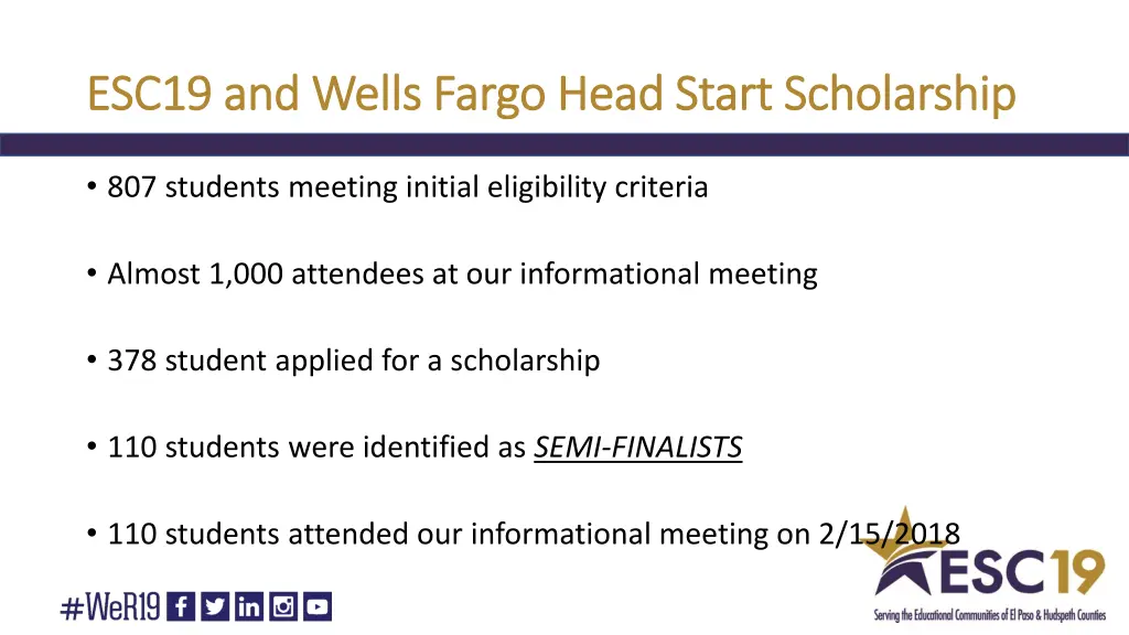 esc19 esc19 and wells fargo head start