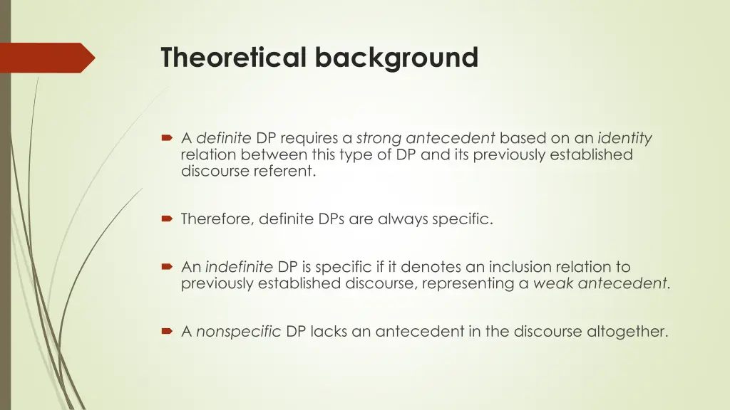 theoretical background 17