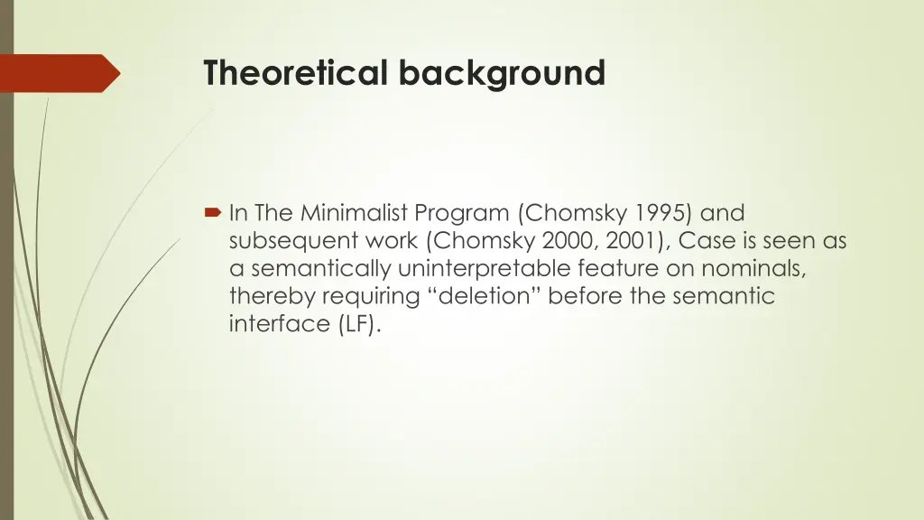 theoretical background