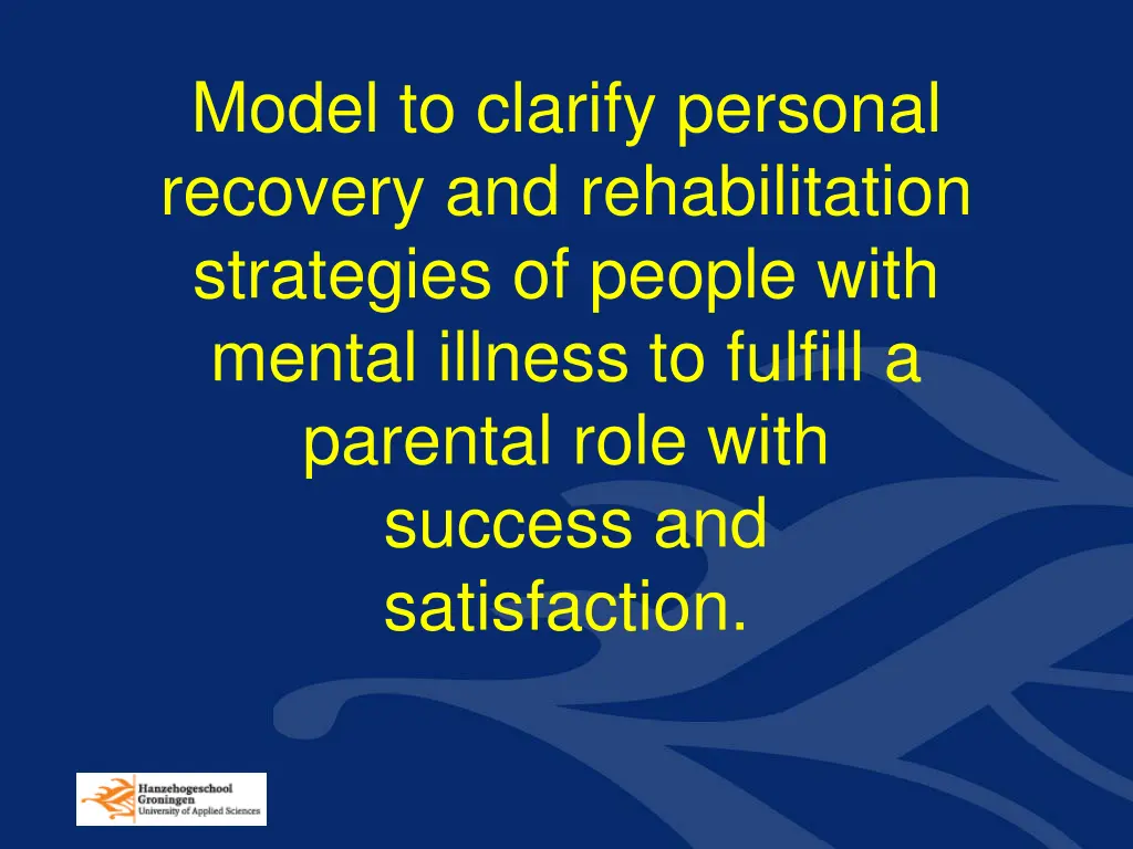 model to clarify personal recovery