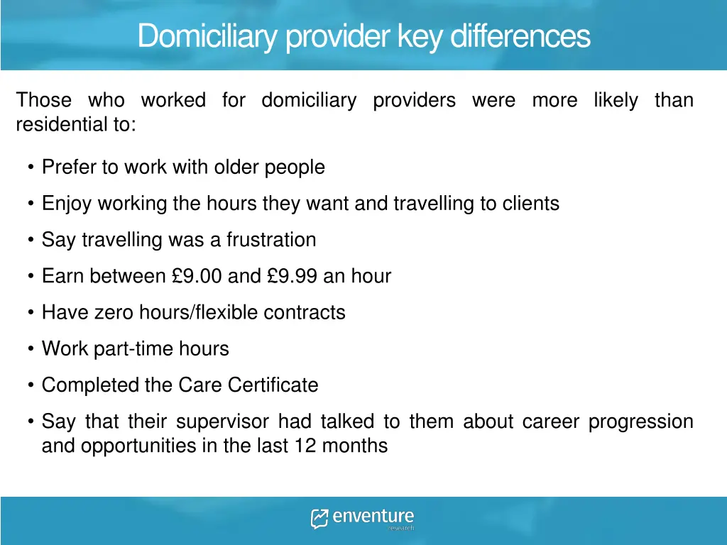 domiciliary provider key differences