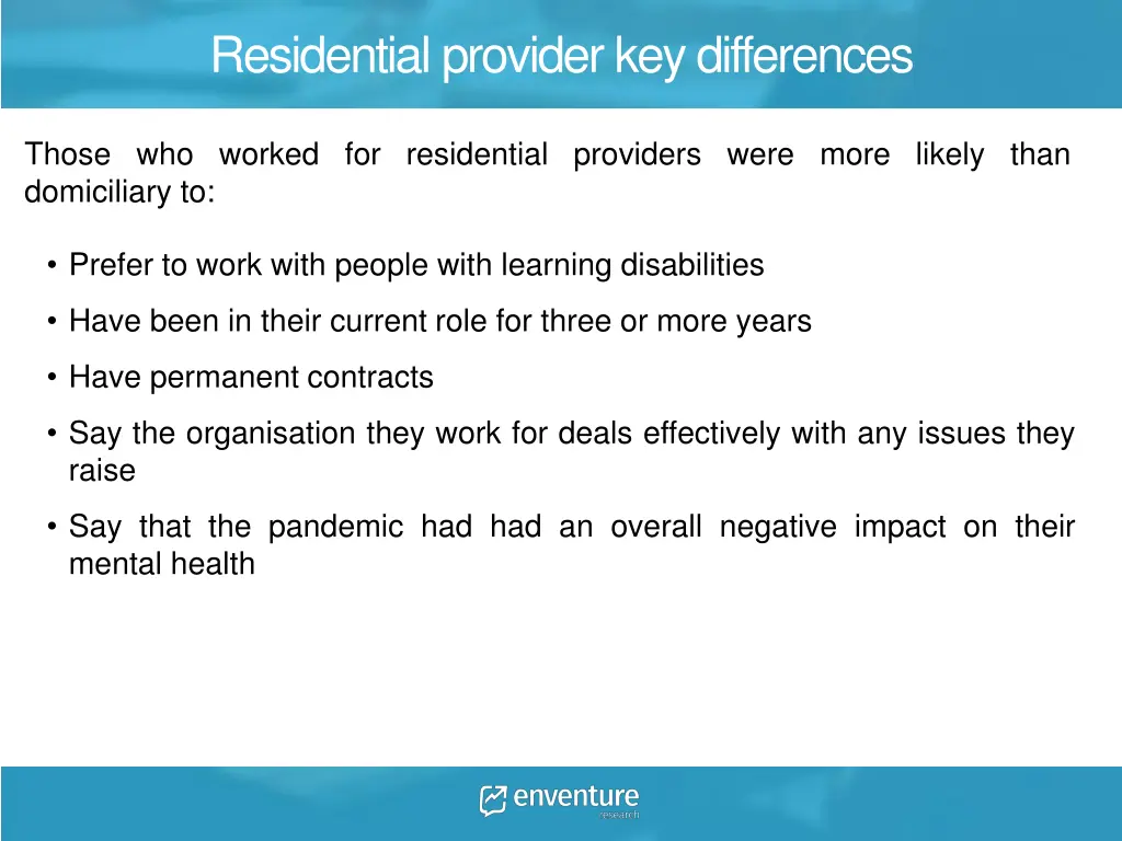 residential provider key differences