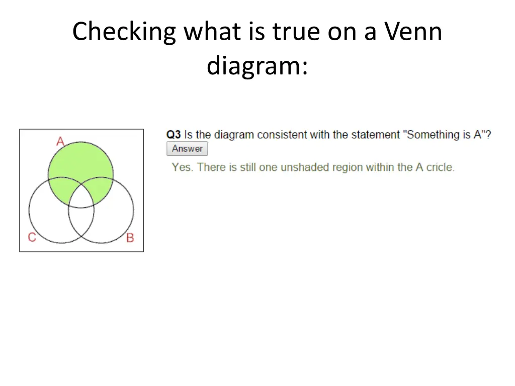 checking what is true on a venn diagram 1